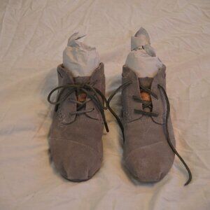 Toms Grey Suede Booties size 5.5